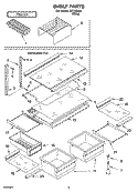 SHELF PARTS, OPTIONAL PARTS Diagram and Parts List for IKT162300  Inglis Refrigerator