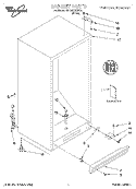 CABINET, LITERATURE Diagram and Parts List for EV120FXGW04  Whirlpool Freezer