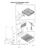 DISHRACK AND PANEL Diagram and Parts List for DU8950XT0  Whirlpool Dishwasher