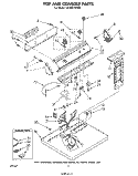 TOP AND CONSOLE , LITERATURE AND OPTIONAL Diagram and Parts List for LG7681XPW0  Whirlpool Dryer