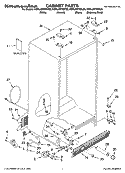 CABINET PARTS Diagram and Parts List for KSRL25FRBT00  KitchenAid Refrigerator