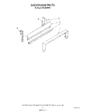 BACKGUARD Diagram and Parts List for SF3020SRW5  Whirlpool Range
