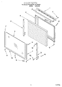 DOOR, OPTIONAL Diagram and Parts List for FEP320KW0  Roper Range