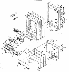 Door Parts Diagram and Parts List for 106R14GIM  Kenmore Refrigerator