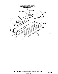 Backguard Diagram and Parts List for N9257*1  Roper Range