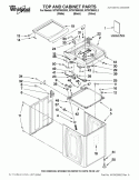 TOP AND CABINET PARTS Diagram and Parts List for WTW7800XB3  Whirlpool Washer