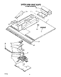 LATCH AND VENT Diagram and Parts List for RB160PXYQ2  Whirlpool Wall Oven