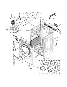 Cabinet Parts Diagram and Parts List for 7MWGD87HEDC1  Whirlpool Dryer