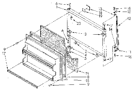 Freezer Door Diagram and Parts List for ET18JKYSN02  Whirlpool Refrigerator