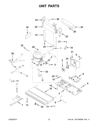 Unit Parts Diagram and Parts List for KRFC302EBS02  Whirlpool Refrigerator