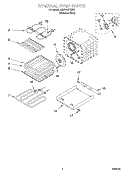 INTERNAL OVEN Diagram and Parts List for KDRP407HSS2  KitchenAid Range