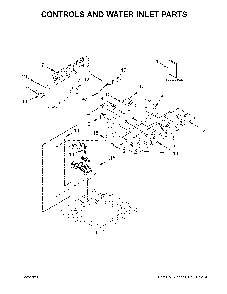 Controls and water inlet parts Diagram and Parts List for 11020362811  Kenmore Washer