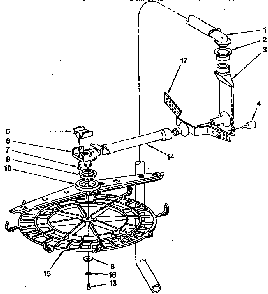 Upper Wash And Rinse Parts Diagram and Parts List for KUDT23HY3  KitchenAid Dishwasher