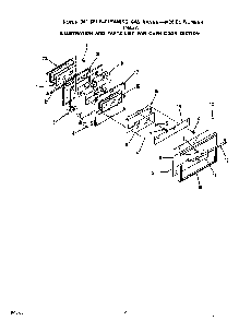 Oven Door Diagram and Parts List for 1456*2A  Roper Range