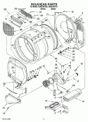 BULKHEAD PARTS, OPTIONAL PARTS (NOT INCLUDED) Diagram and Parts List for CEM2760TQ1  Whirlpool Dryer