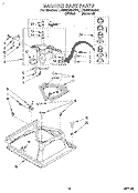 MACHINE BASE Diagram and Parts List for LTE6234AN0  Whirlpool Washer Dryer Combo