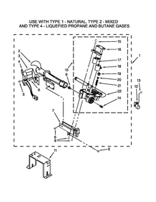 W10096909 Burner Assembly Parts Diagram and Parts List for 3LWGD4800YQ3  Whirlpool Dryer