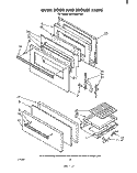 OVEN DOOR AND BROILER Diagram and Parts List for SF3100SPW0  Whirlpool Range