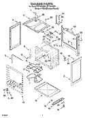 CHASSIS PARTS Diagram and Parts List for RF110AXSQ0  Whirlpool Range