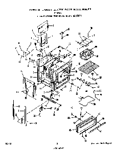 Oven Body Diagram and Parts List for 2492*0A  Roper Range