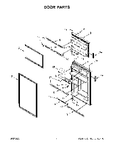 05 - Door Parts Diagram and Parts List for MRT118FFFH09  Whirlpool Refrigerator