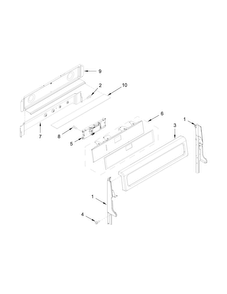 Control Panel Parts Diagram and Parts List for WGG555S0BB01  Whirlpool Range