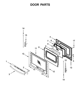 Door Parts Diagram and Parts List for WFG550S0HV2  Whirlpool Range