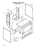 EXTERNAL OVEN Diagram and Parts List for FGP345VW2  Roper Range
