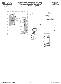 CONTROL PANEL PARTS Diagram and Parts List for GH9184XLB2  Whirlpool Microwave