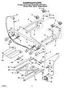 MANIFOLD PARTS Diagram and Parts List for GS470LEMB3  Whirlpool Range
