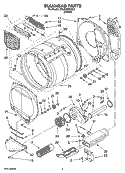 BULKHEAD PARTS, OPTIONAL PARTS (NOT INCLUDED) Diagram and Parts List for 3RLEC8600SL0  Whirlpool Dryer