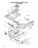 COOKTOP AND MANIFOLD, LIT/OPTIONAL Diagram and Parts List for SF330PEWN3  Whirlpool Range