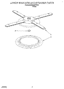 LOWER WASHARM AND STRAINER Diagram and Parts List for KUDJ230YWH3  KitchenAid Dishwasher