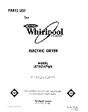 SECTION Diagram and Parts List for LE7005XPW0  Whirlpool Dryer