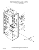 REFRIGERATOR LINER PARTS Diagram and Parts List for 6WSC21N4YD00  Whirlpool Refrigerator