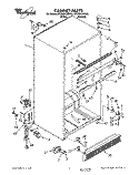 CABINET Diagram and Parts List for ET20GKXZW00  Whirlpool Refrigerator