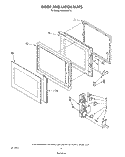 DOOR AND LATCH Diagram and Parts List for MC8990XT0  Whirlpool Microwave