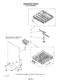 DISHRACK Diagram and Parts List for DU2000XS0  Whirlpool Dishwasher