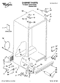 CABINET PARTS Diagram and Parts List for 7GS6SHEXMS01  Whirlpool Refrigerator