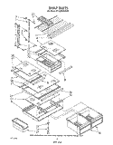 SHELF Diagram and Parts List for ET18PKXSW0B  Whirlpool Refrigerator