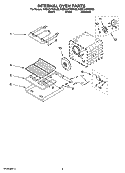 INTERNAL OVEN PARTS Diagram and Parts List for KEBC247KBL06  KitchenAid Wall Oven