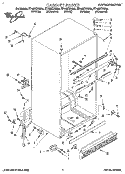CABINET Diagram and Parts List for ET18NKXAW03  Whirlpool Refrigerator