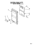 CONTROL PANEL, LITERATURE Diagram and Parts List for RM280PXAB1  Whirlpool Microwave Oven Combo