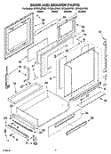 DOOR AND DRAWER PARTS Diagram and Parts List for GY398LXPT01  Whirlpool Range