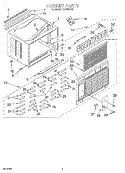 CABINET Diagram and Parts List for CA18WC53  Crosley Air Conditioner
