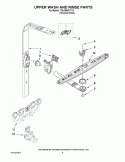 UPPER WASH AND RINSE PARTS Diagram and Parts List for 7GU3800XTVY2  Whirlpool Dishwasher