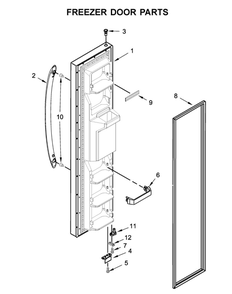 Freezer Door Parts Diagram and Parts List for 10650043711  Kenmore Refrigerator