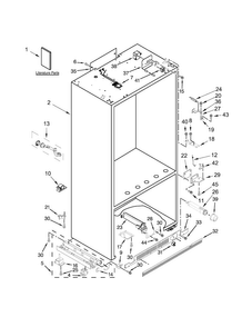Cabinet Parts Diagram and Parts List for KBBL206ESS00  KitchenAid Refrigerator