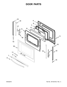 Part Location Diagram of W11033592 Whirlpool GLASS-DOOR