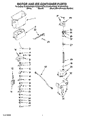 MOTOR AND ICE CONTAINER PARTS Diagram and Parts List for GC5NHAXSY03  Whirlpool Refrigerator